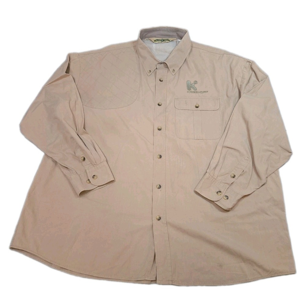 Bob Allen Krieghoff Premium Shooting Shirt Mens 2XL Tan Vented Mesh Back Skeet